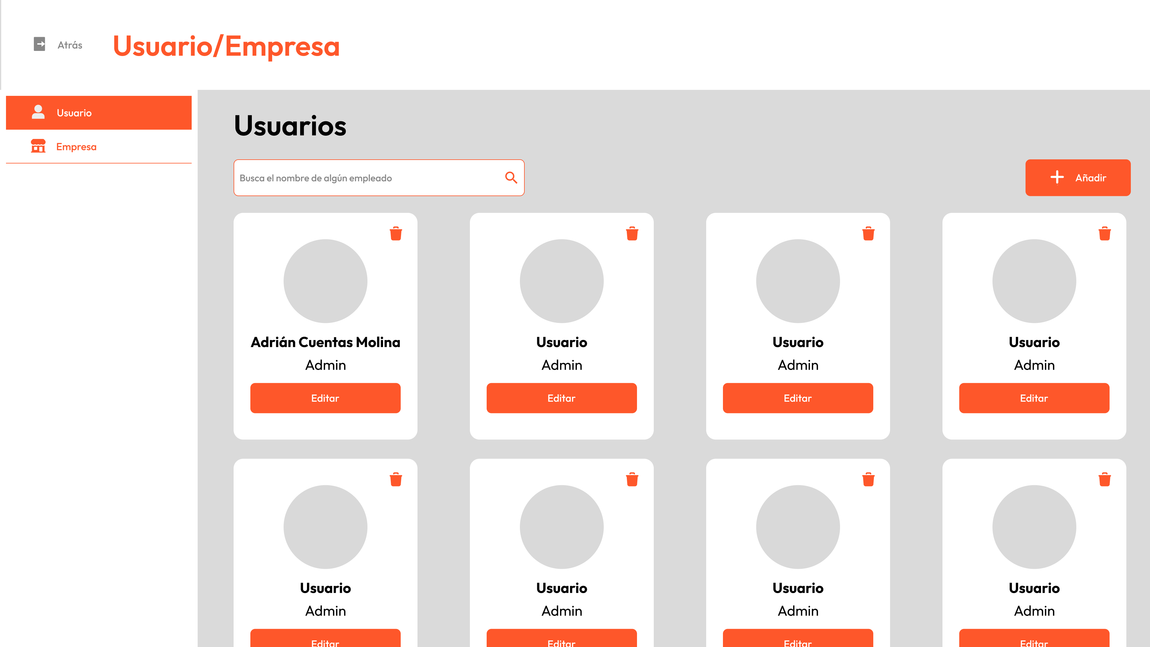 Gestión de usuarios en Tuio